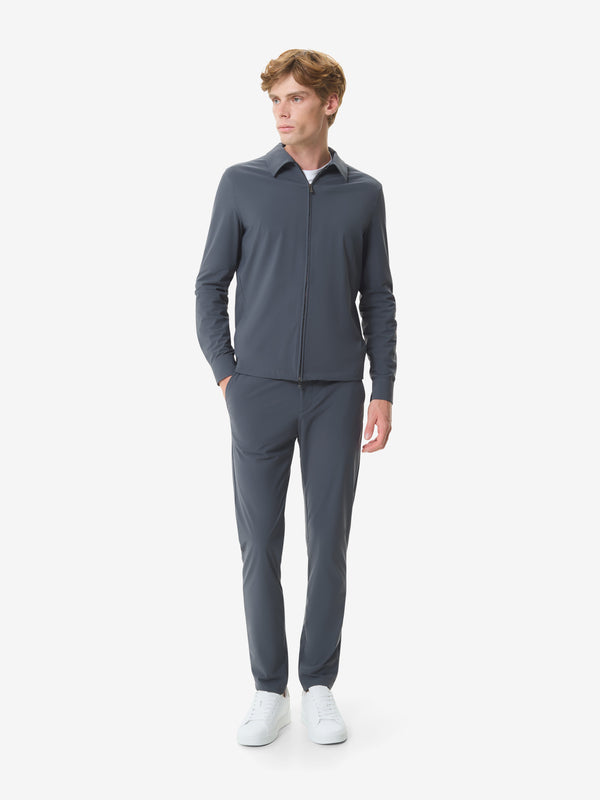 Warm Tech Stretch Tapered Trousers | Dark Grey