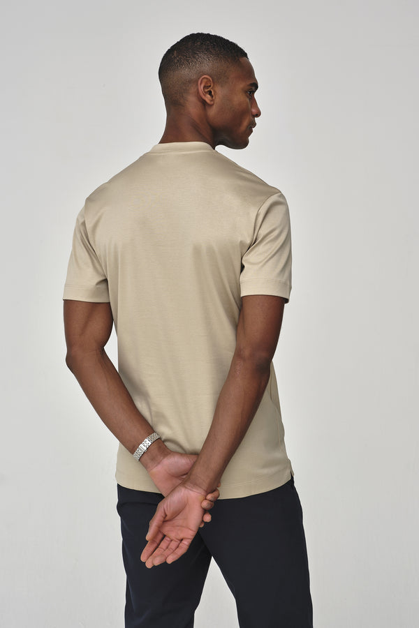 Interlock Supima T-Shirt | Beige
