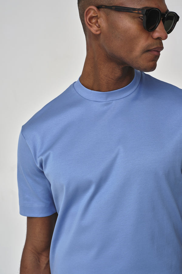 Interlock Supima T-Shirt | Mid Blue