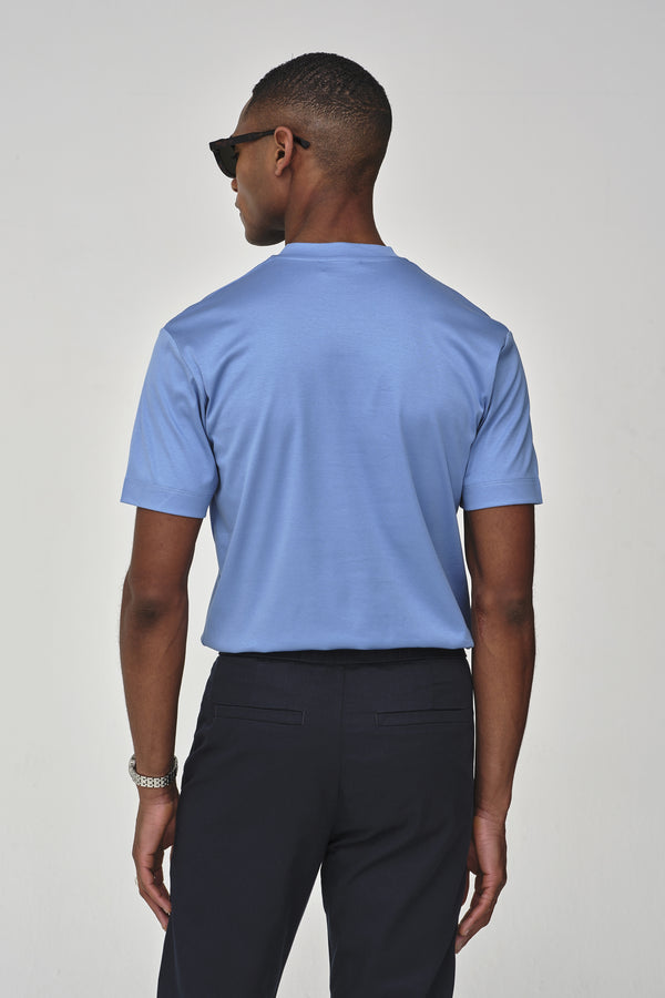 Interlock Supima T-Shirt | Mid Blue