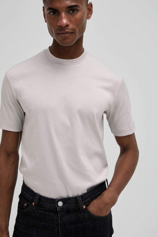 T-Shirt Interlock Supima | Gris Perle