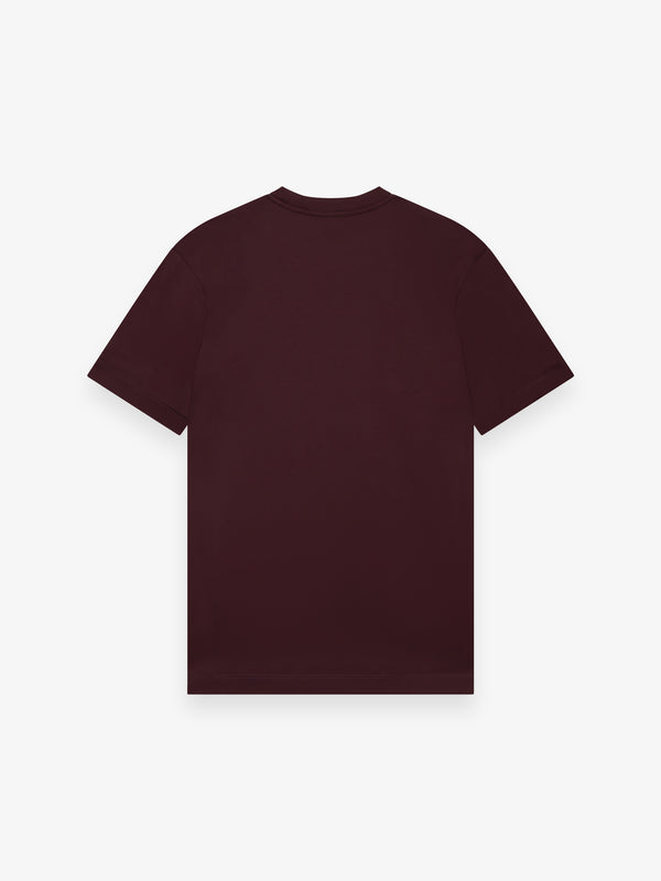 Interlock Supima T-Shirt | Rosso Bordeaux