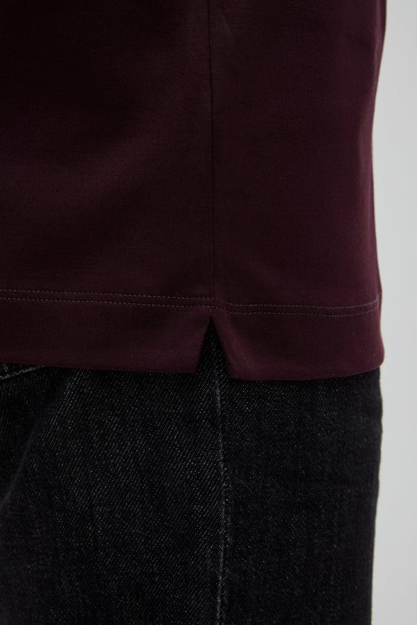 Interlock Supima T-Shirt | Rosso Bordeaux