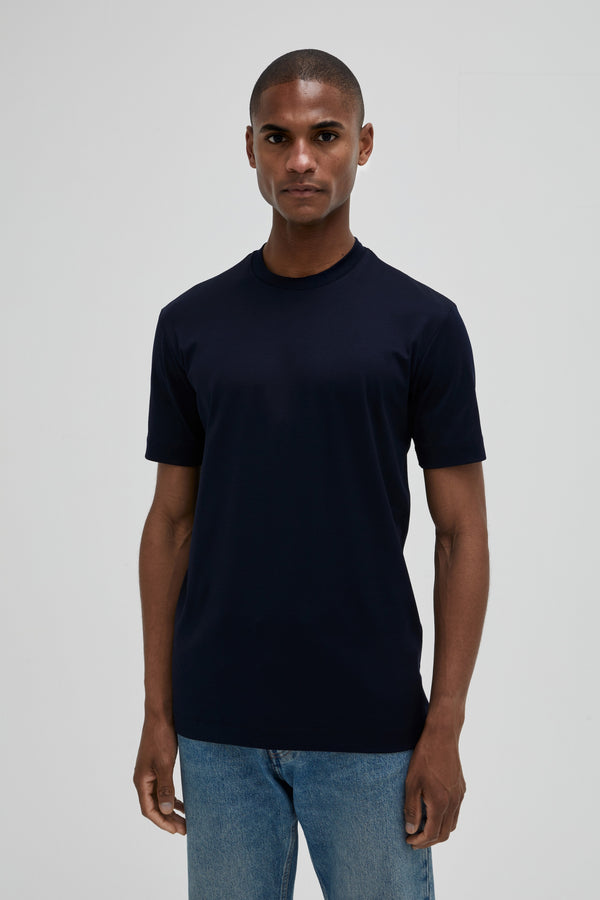 Interlock Supima T-Shirt | Navy