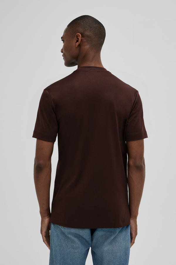 Interlock Supima T-Shirt | Marrone Ebano