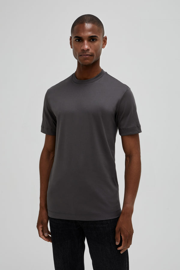 Interlock Supima T-Shirt | Dark Grey