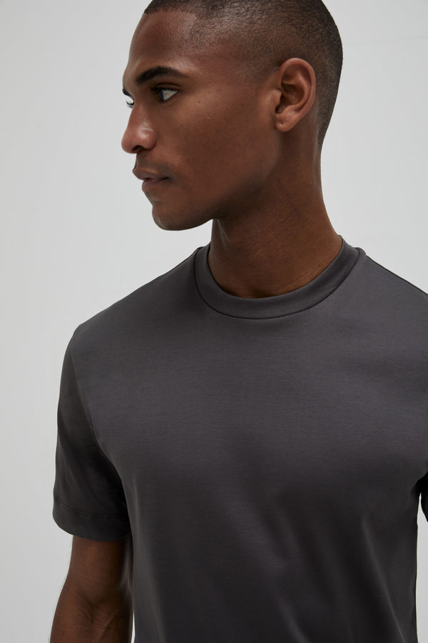 Interlock Supima T-Shirt | Dark Grey