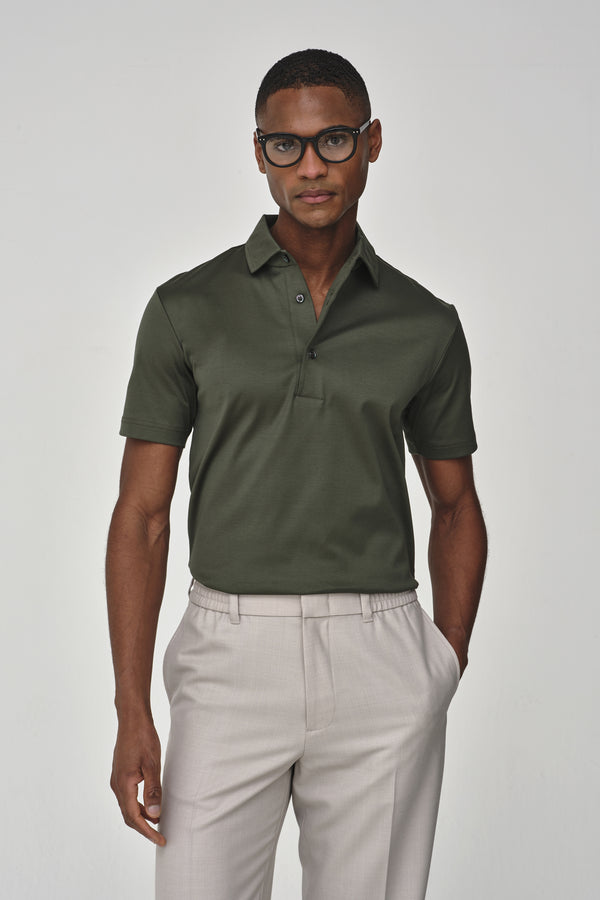 Supima Polo Schiller Collar S/S | Green