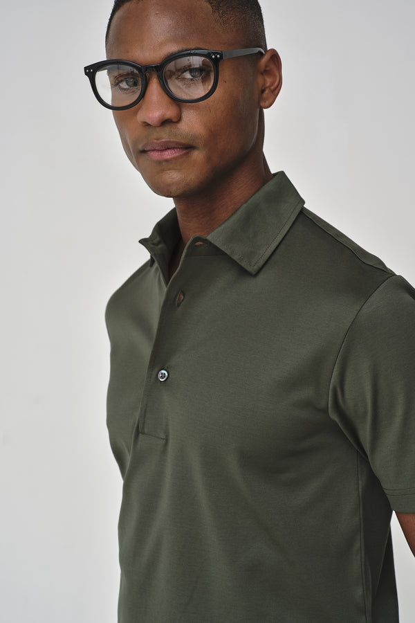 Supima Polo Schiller Collar S/S | Green