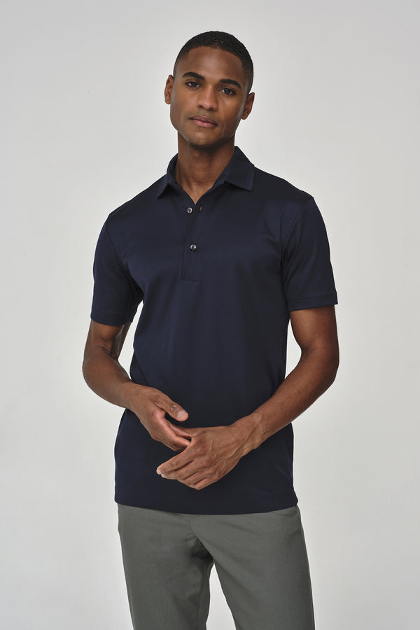 Polo Supima Collo Schiller Maniche Corte | Blu Navy