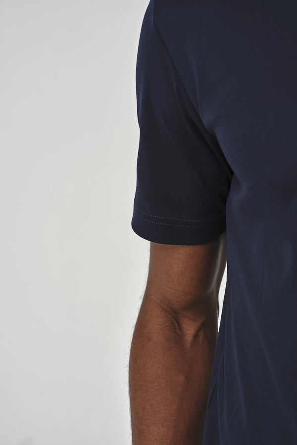 Polo Supima Collo Schiller Maniche Corte | Blu Navy