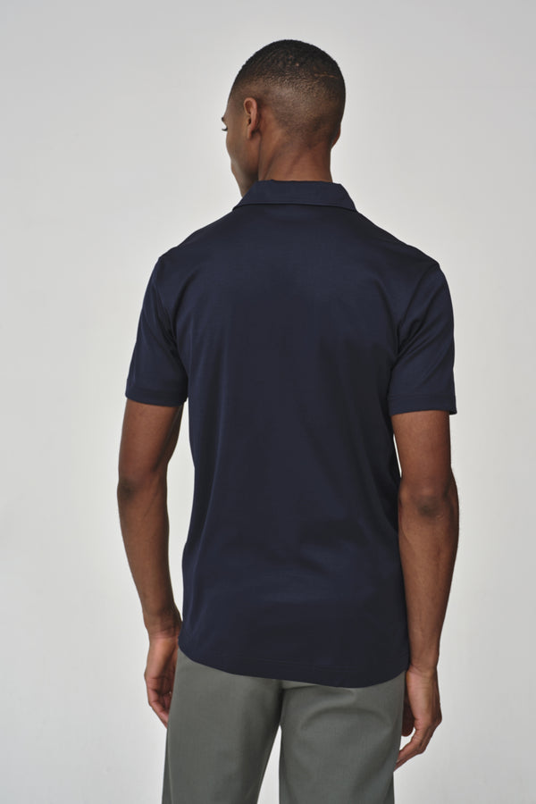 Polo Supima Collo Schiller Maniche Corte | Blu Navy
