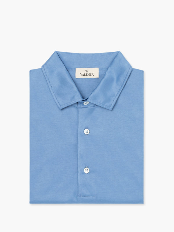 Polo Supima Collo Schiller Maniche Corte | Blu Medio