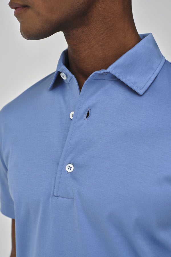 Polo Supima Collo Schiller Maniche Corte | Blu Medio