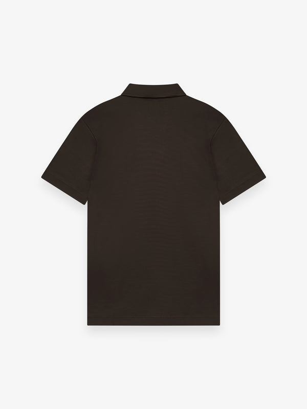 Supima Polo Schiller Collar S/S | Ebony Brown