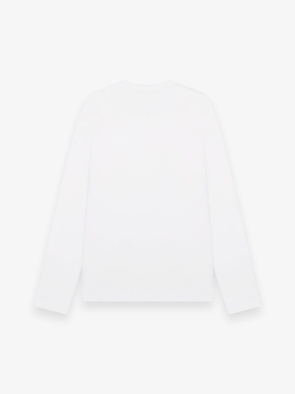 Interlock Supima T-Shirt Manica Lunga | Bianco