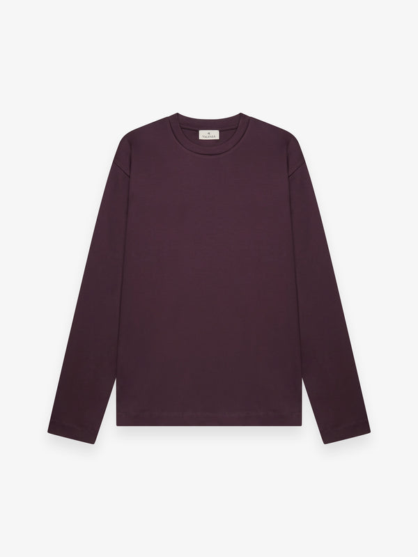 Interlock Supima T-Shirt L/S | Burgundy Red