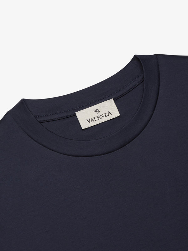 Interlock Supima T-Shirt Manica Lunga | Blu Navy