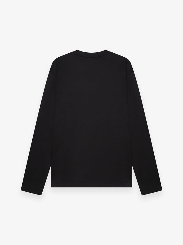 Interlock Supima T-Shirt Manica Lunga | Nero