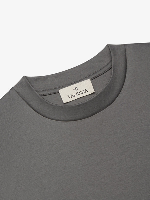 Interlock Supima T-Shirt Manica lunga | Grigio Scuro