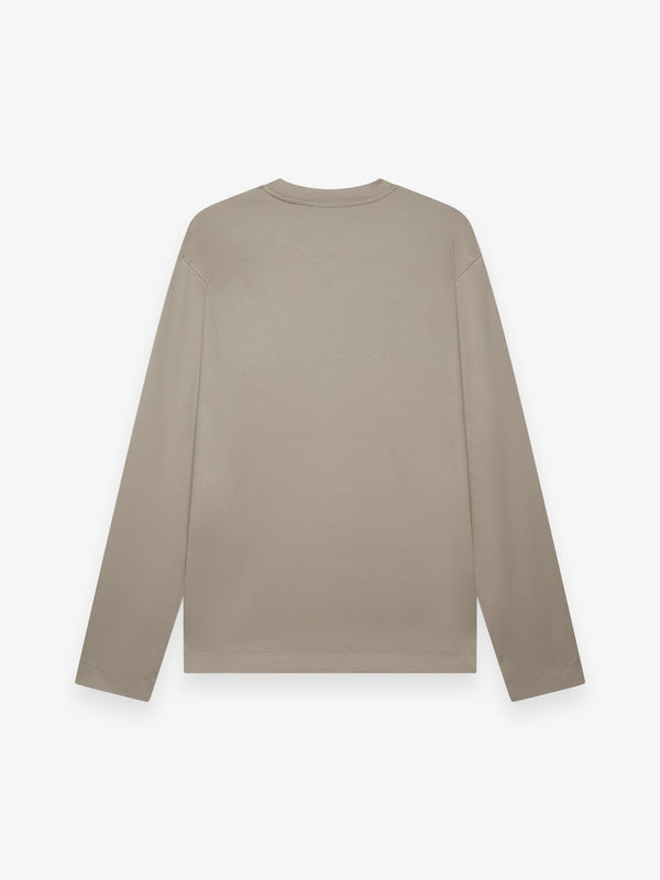 Interlock Supima T-Shirt Manica Lunga | Grigio Piombo