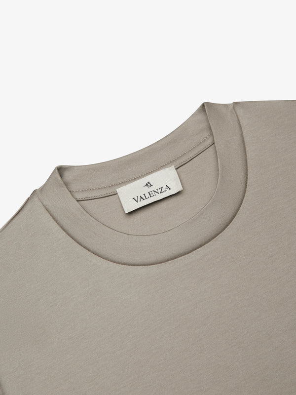 Interlock Supima T-Shirt Manica Lunga | Grigio Piombo