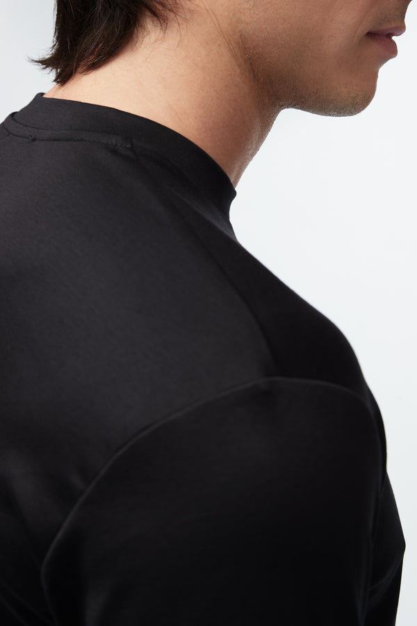 Interlock Supima T-Shirt Manica Lunga | Nero