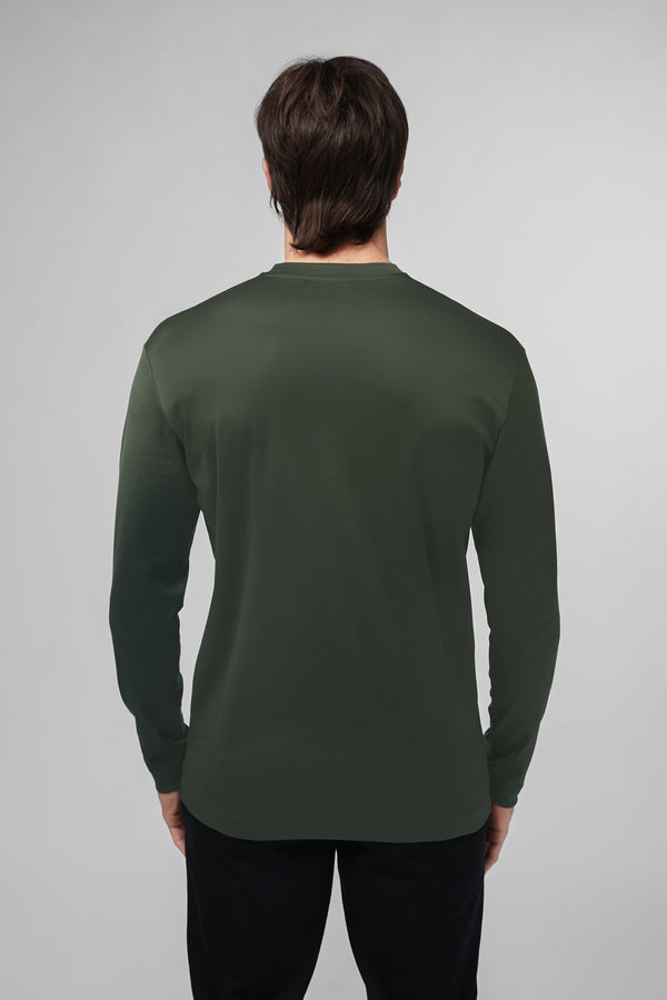 Interlock Supima T-Shirt Manica Lunga | Verde