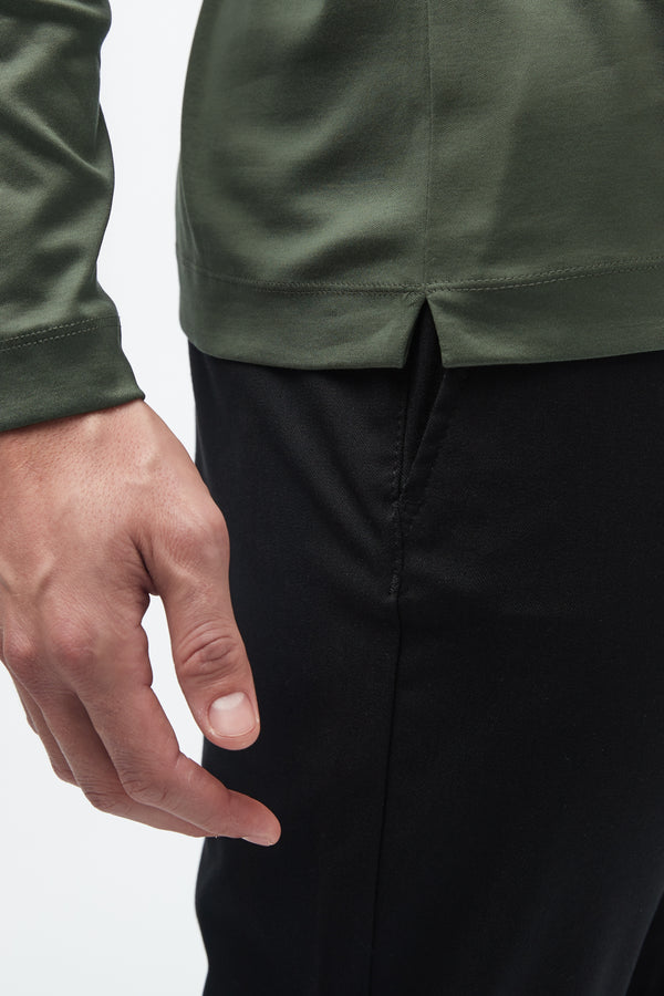 Interlock Supima T-Shirt Manica Lunga | Verde