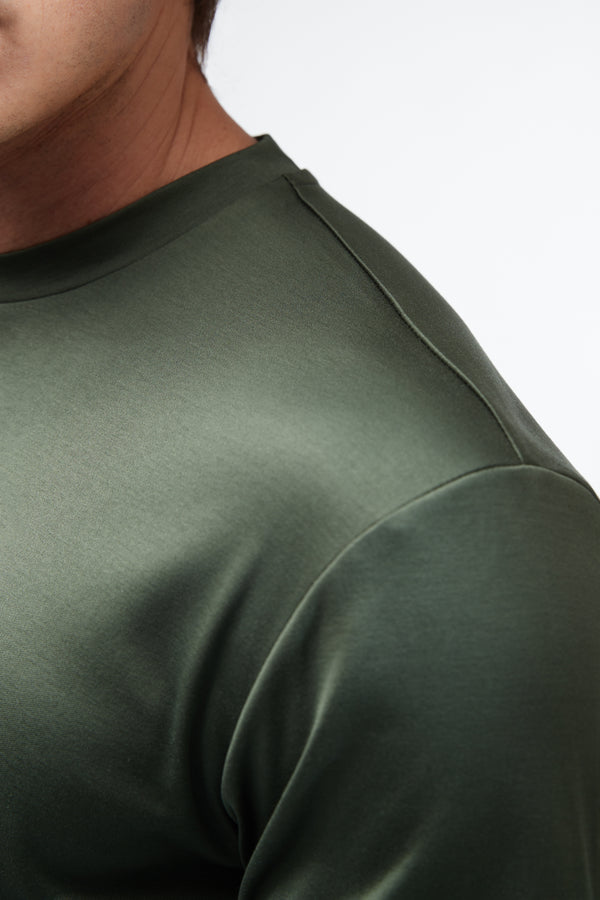 Interlock Supima T-Shirt Manica Lunga | Verde