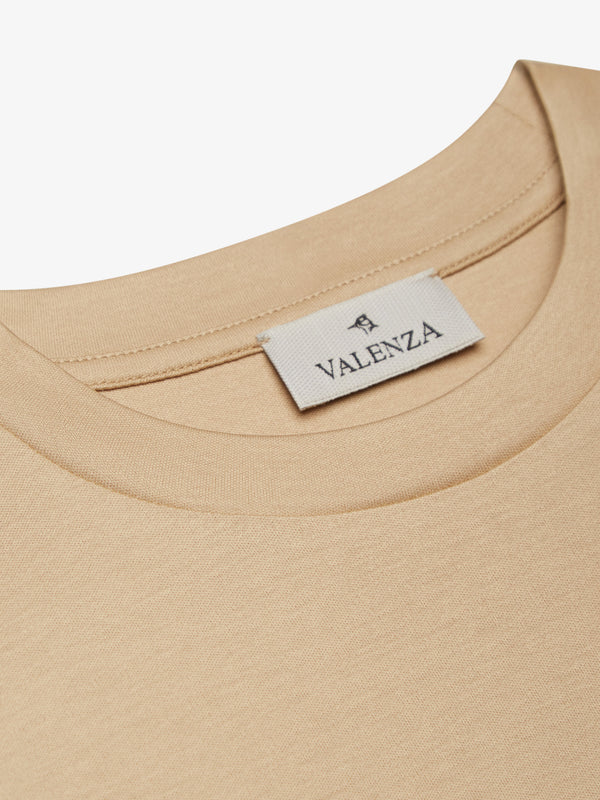 Interlock Supima Oversized T-shirt | Hazelnut