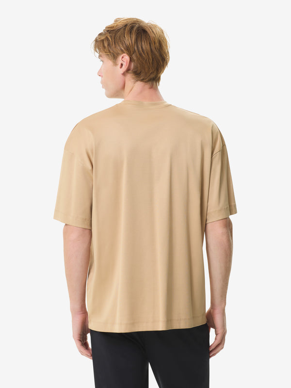 Interlock Supima Oversized T-shirt | Hazelnut