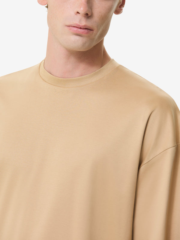 Interlock Supima Oversized T-shirt | Hazelnut