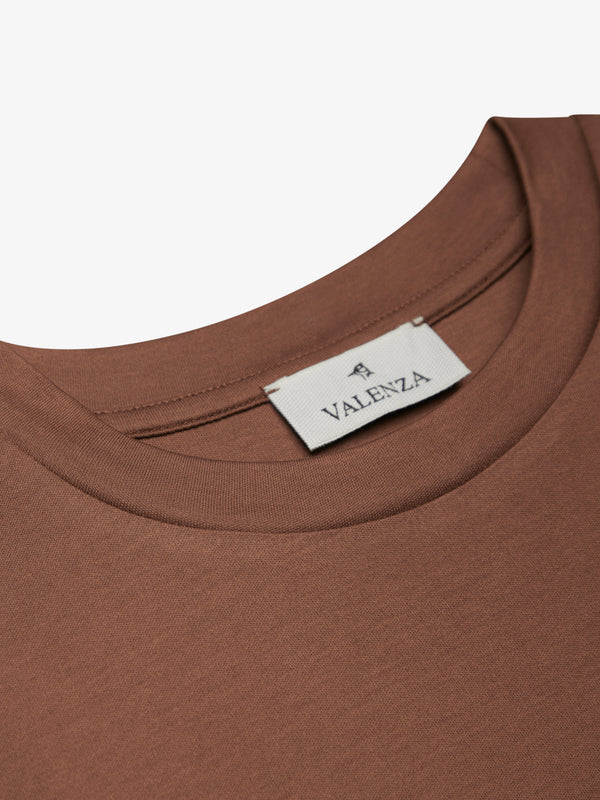 Interlock Supima Oversized T-shirt | Dark Brique