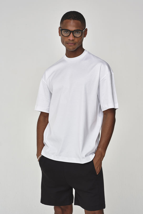 Interlock Supima Oversize T-shirt | Bianco