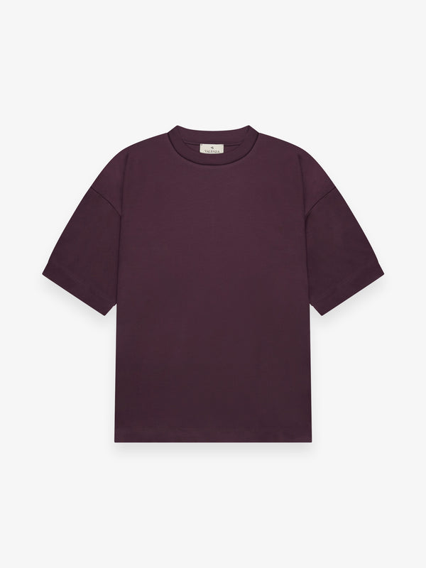 Interlock Supima Oversized T-shirt | Burgundy Red