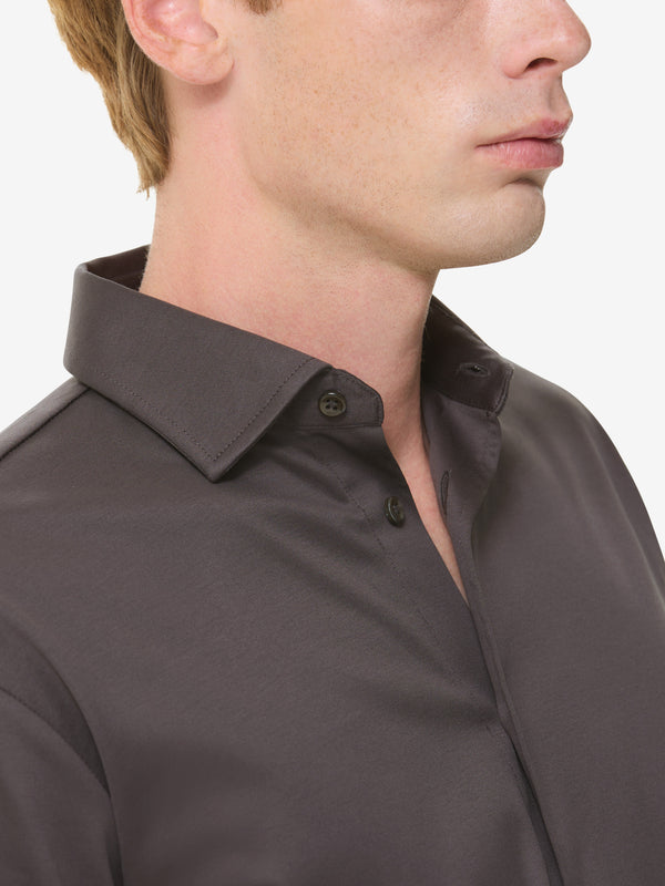 Camicia Supima Maniche Lunghe | Asphalt