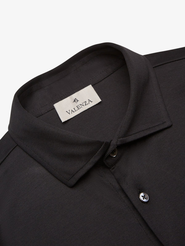 Camicia Supima Maniche Lunghe | Nero