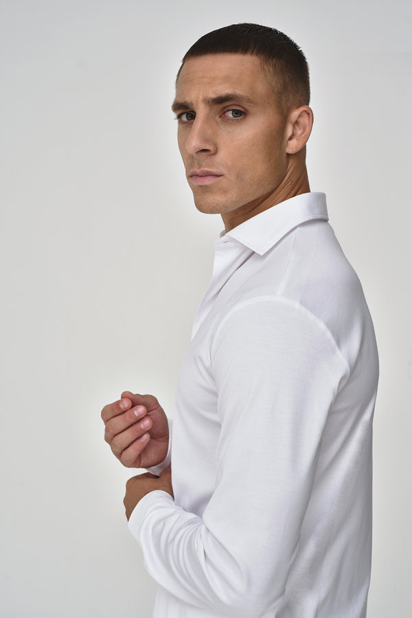 Supima Chemise Manches Lounges | Blanc