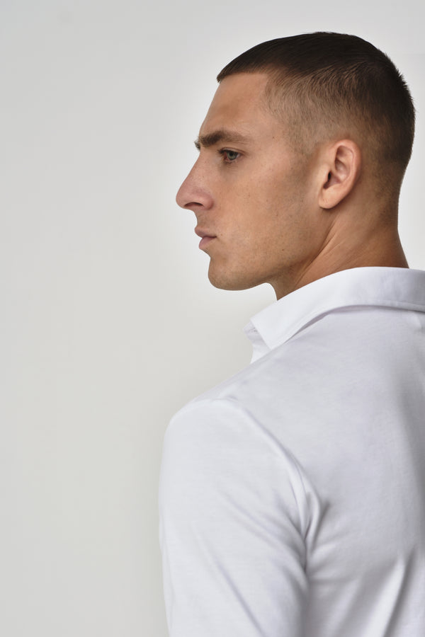 Supima Chemise Manches Lounges | Blanc