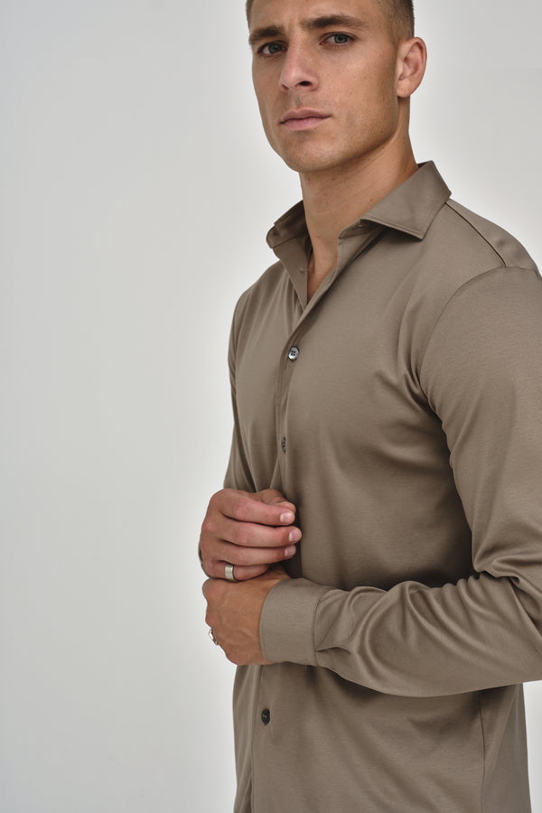 Camicia Supima Maniche Lunghe | Grigio Piombo