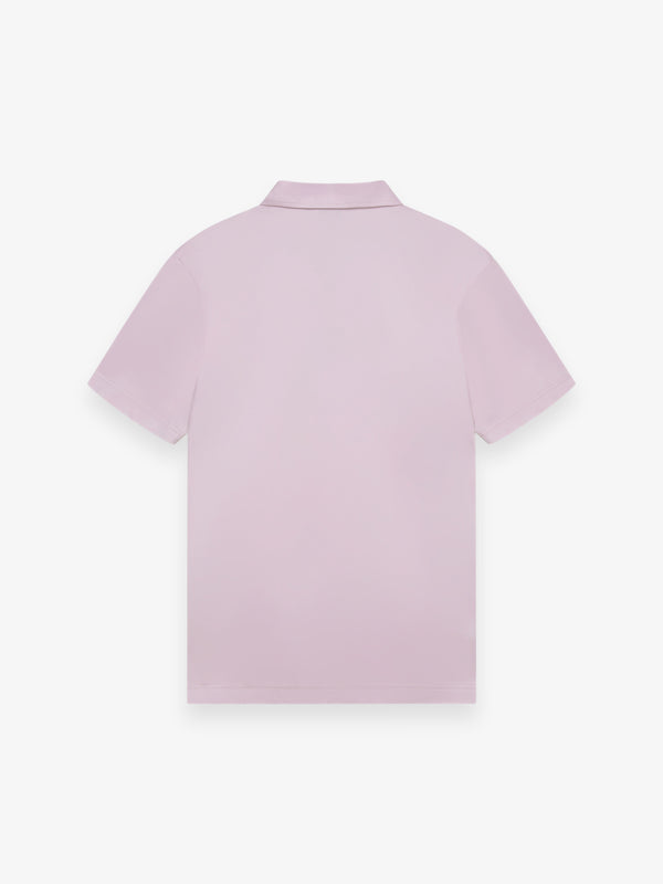 Supima Polo Zip Collar S/S | Rose