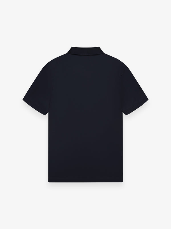 Polo Supima con Zip Maniche Corte | Blu Navy