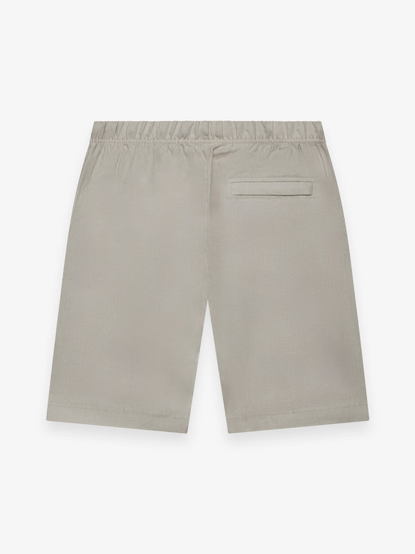 Leinen-Stretch Sportshorts | Hellbeige
