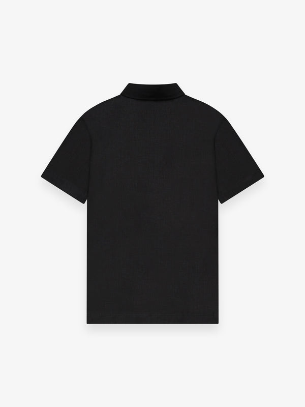 Linen Stretch Shirt S/S | Black