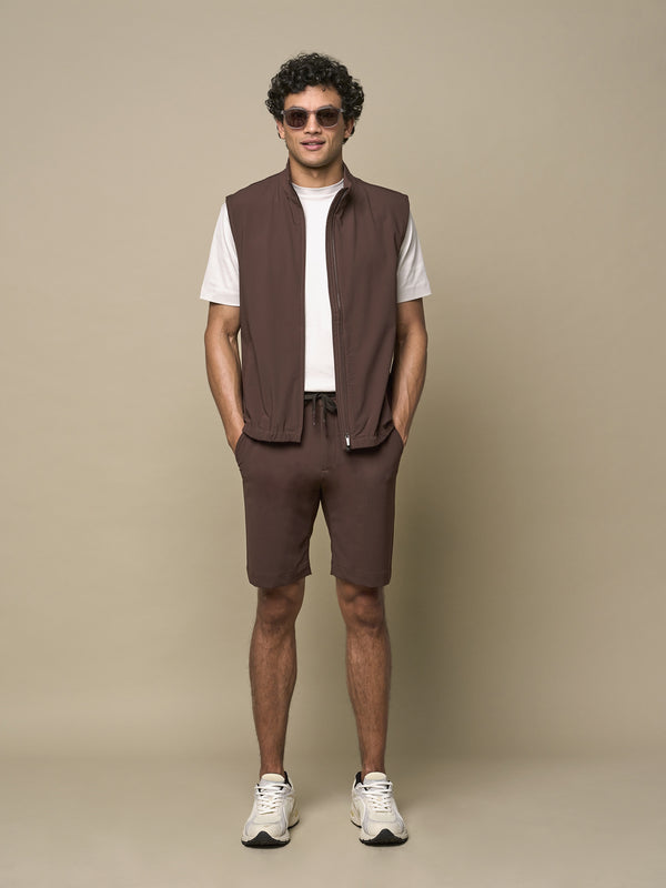 Tech Stretch Shorts | Dark Brown