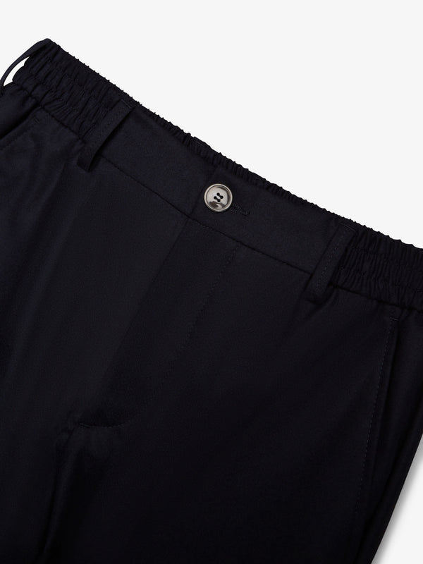 Pantaloni in flanella elasticizzata | Blu scuro