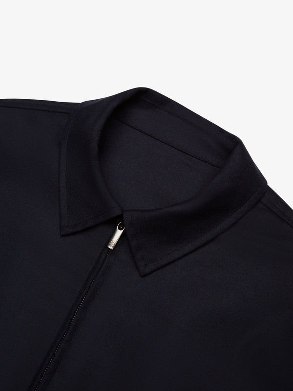 Flannel Stretch Overshirt | Dark Navy