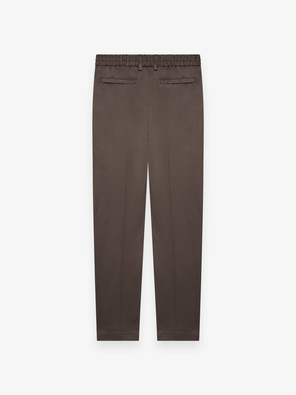 Heavy Supima Tapered Trousers | Ebony Brown