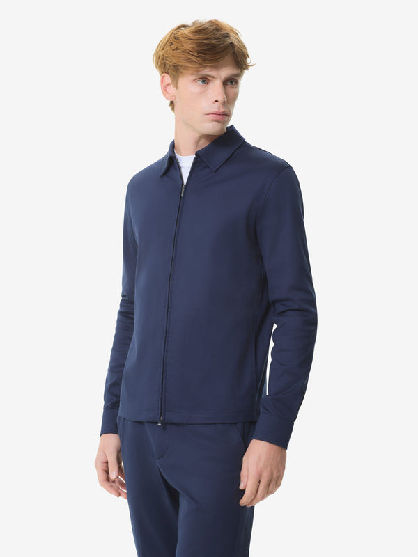 Zwaar Supima Overshirt | Marineblauw